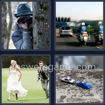 4 Bilder 1 Wort 9 Buchstaben VERFOLGEN