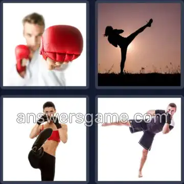 4 Bilder 1 Wort 9 Buchstaben KICKBOXER