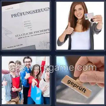 4 Bilder 1 Wort 9 Buchstaben BESTANDEN