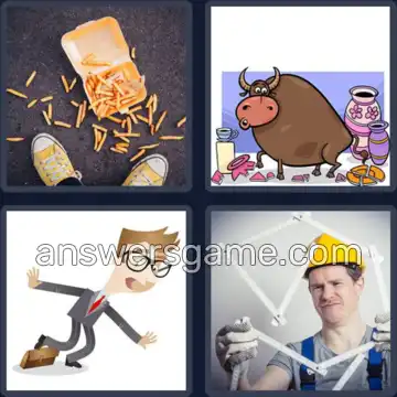 4 Bilder 1 Wort 9 Buchstaben TROTTELIG