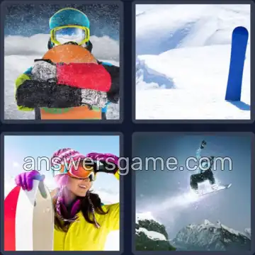 4 Bilder 1 Wort 9 Buchstaben SNOWBOARD
