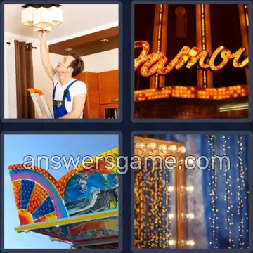 4 Bilder 1 Wort 9 Buchstaben GLÜHBIRNE