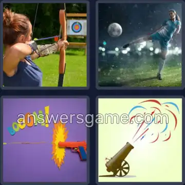 4 Bilder 1 Wort 9 Buchstaben SCHIESSEN