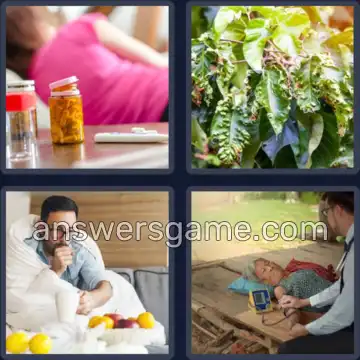 4 Bilder 1 Wort 9 Buchstaben KRANKHEIT