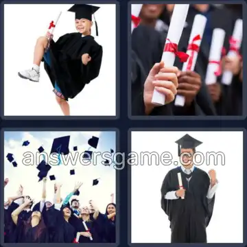 4 Bilder 1 Wort 9 Buchstaben ABSOLVENT