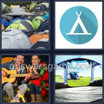 4 Bilder 1 Wort 9 Buchstaben ZELTPLATZ