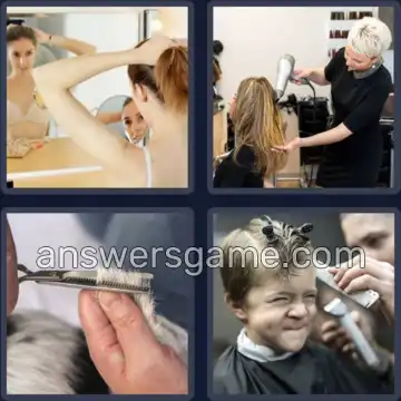 4 Bilder 1 Wort 9 Buchstaben FRISIEREN