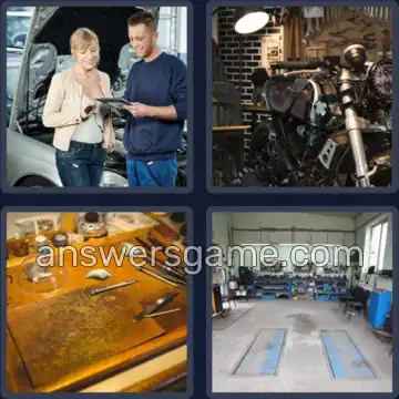 4 Bilder 1 Wort 9 Buchstaben WERKSTATT