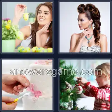 4 Bilder 1 Wort 9 Buchstaben SCHMÜCKEN