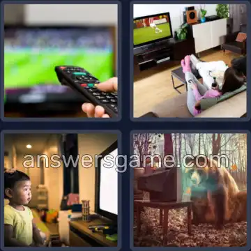 4 Bilder 1 Wort 9 Buchstaben FERNSEHER