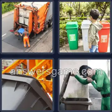 4 Bilder 1 Wort 9 Buchstaben MÜLLTONNE