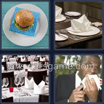 4 Bilder 1 Wort 9 Buchstaben SERVIETTE
