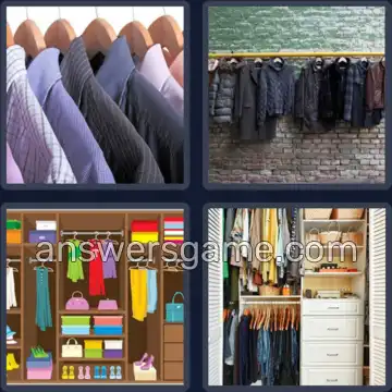 4 Bilder 1 Wort 9 Buchstaben GARDEROBE