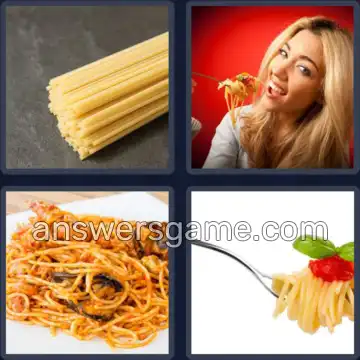 4 Bilder 1 Wort 9 Buchstaben SPAGHETTI