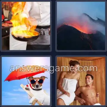 4 Pics 1 Word 3 Letters HOT