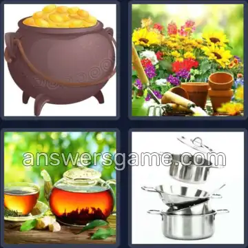 4 Pics 1 Word 3 Letters POT