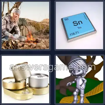 4 Pics 1 Word 3 Letters TIN