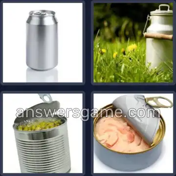 4 Pics 1 Word 3 Letters CAN