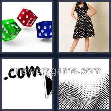 4 Pics 1 Word 3 Letters DOT