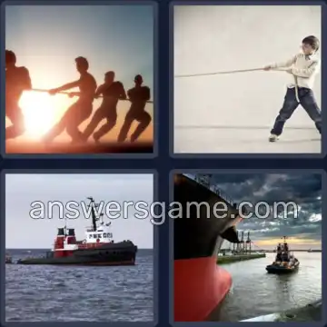 4 Pics 1 Word 3 Letters TUG