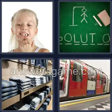 4 Pics 1 Word 3 Letters GAP