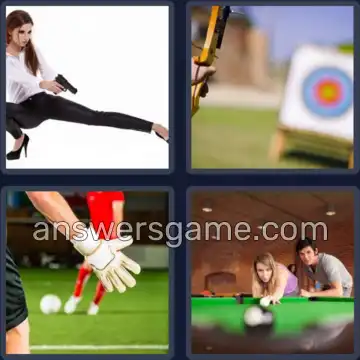 4 Pics 1 Word 3 Letters AIM