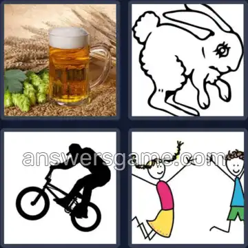 4 Pics 1 Word 3 Letters HOP