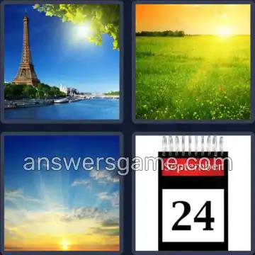 4 Pics 1 Word 3 Letters DAY