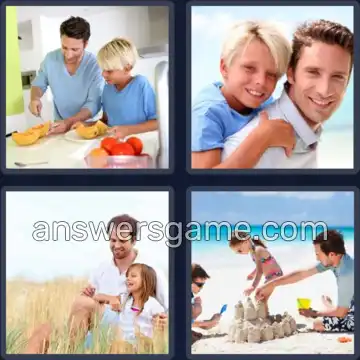 4 Pics 1 Word 3 Letters DAD