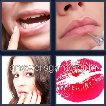 4 Pics 1 Word 3 Letters LIP