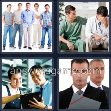 4 Pics 1 Word 3 Letters MEN