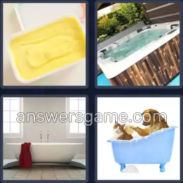 4 Pics 1 Word 3 Letters TUB