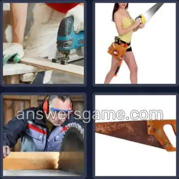 4 Pics 1 Word 3 Letters SAW