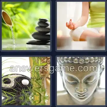 4 Pics 1 Word 3 Letters ZEN