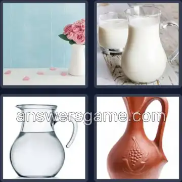 4 Pics 1 Word 3 Letters JUG