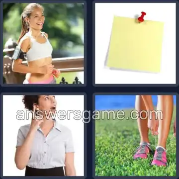 4 Pics 1 Word 3 Letters JOG