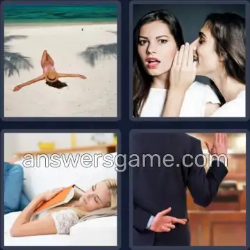 4 Pics 1 Word 3 Letters LIE