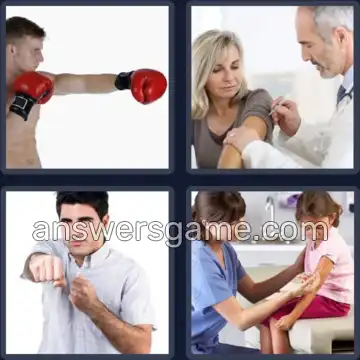 4 Pics 1 Word 3 Letters JAB