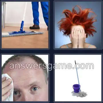 4 Pics 1 Word 3 Letters MOP
