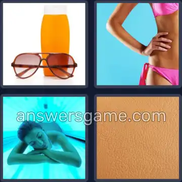 4 Pics 1 Word 3 Letters TAN