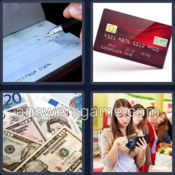 4 Pics 1 Word 3 Letters PAY