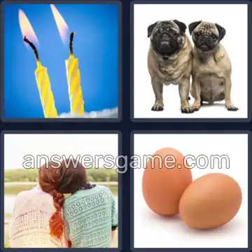 4 Pics 1 Word 3 Letters TWO