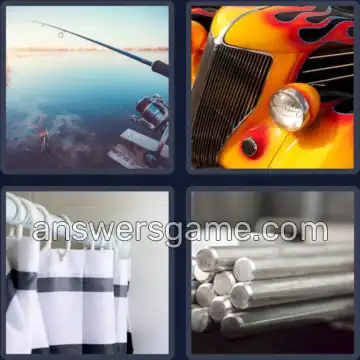 4 Pics 1 Word 3 Letters ROD