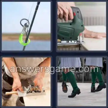 4 Pics 1 Word 3 Letters JIG