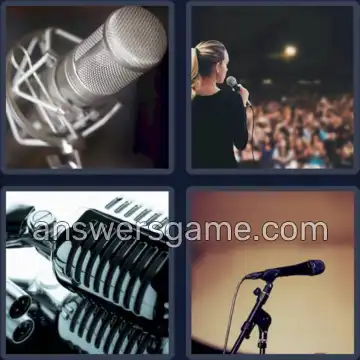 4 Pics 1 Word 3 Letters MIC