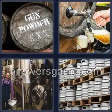 4 Pics 1 Word 3 Letters KEG