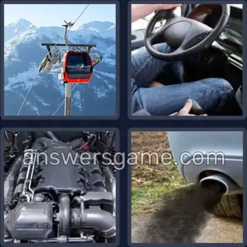 4 Pics 1 Word 3 Letters CAR