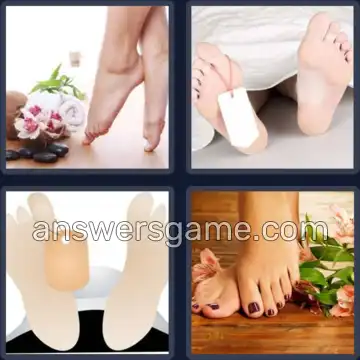 4 Pics 1 Word 3 Letters TOE