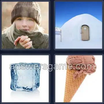 4 Pics 1 Word 4 Letters COLD