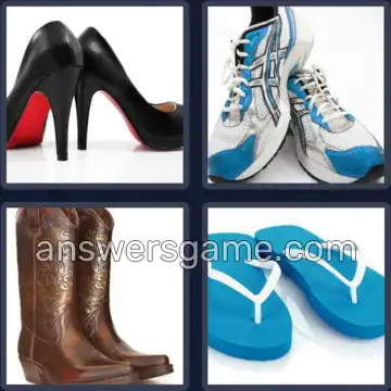4 Pics 1 Word 4 Letters SHOE